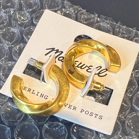 Madewell Archway Chunky Small Hoop Earrings - Picture 3 of 3